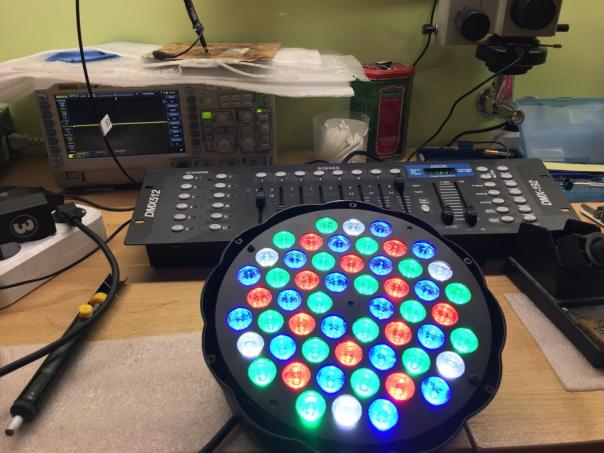Ремонт световых софитов DJ DMX512