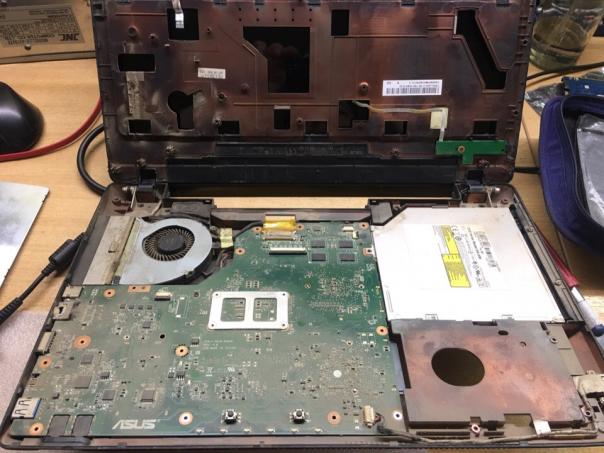 пайка оторванной стойка крепления радиатора