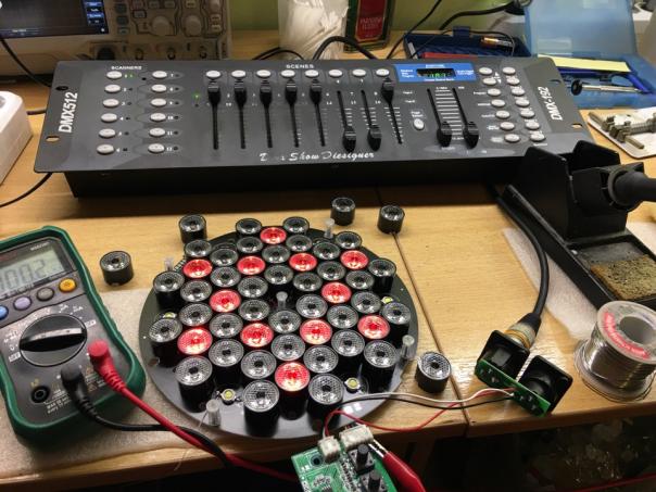 Ремонт световых софитов DJ DMX512